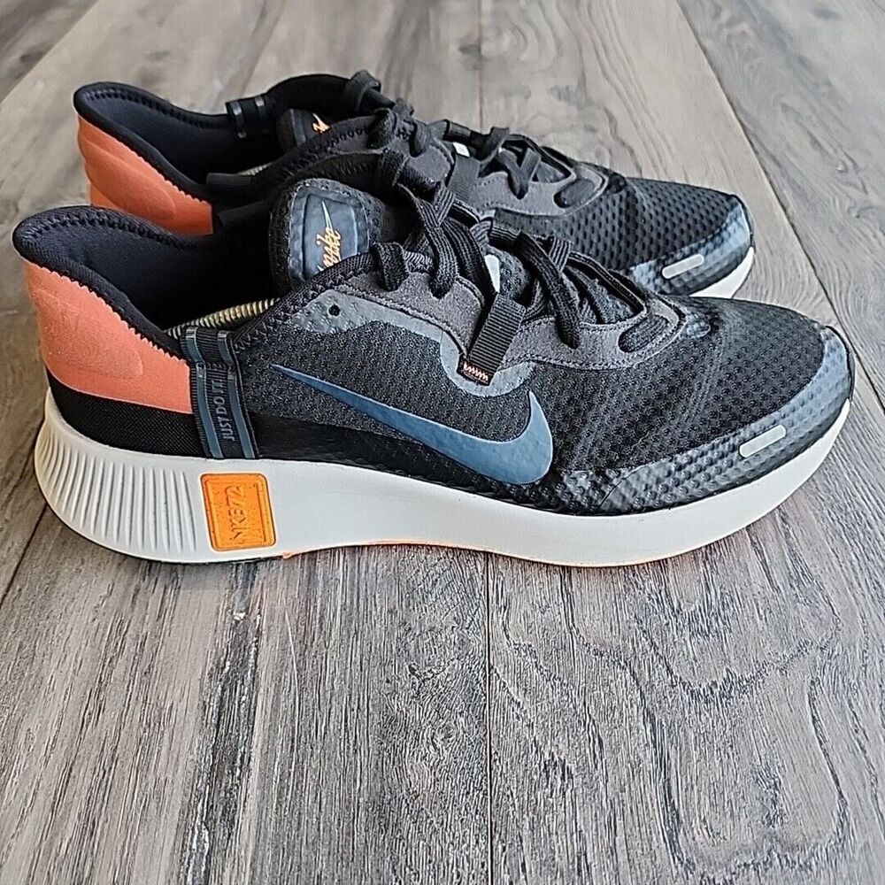 Nike Reposto Men's Size 14 Black Deep Ocean Mantra/Orange Sneakers (CZ5631-011) - Picture 2 of 8